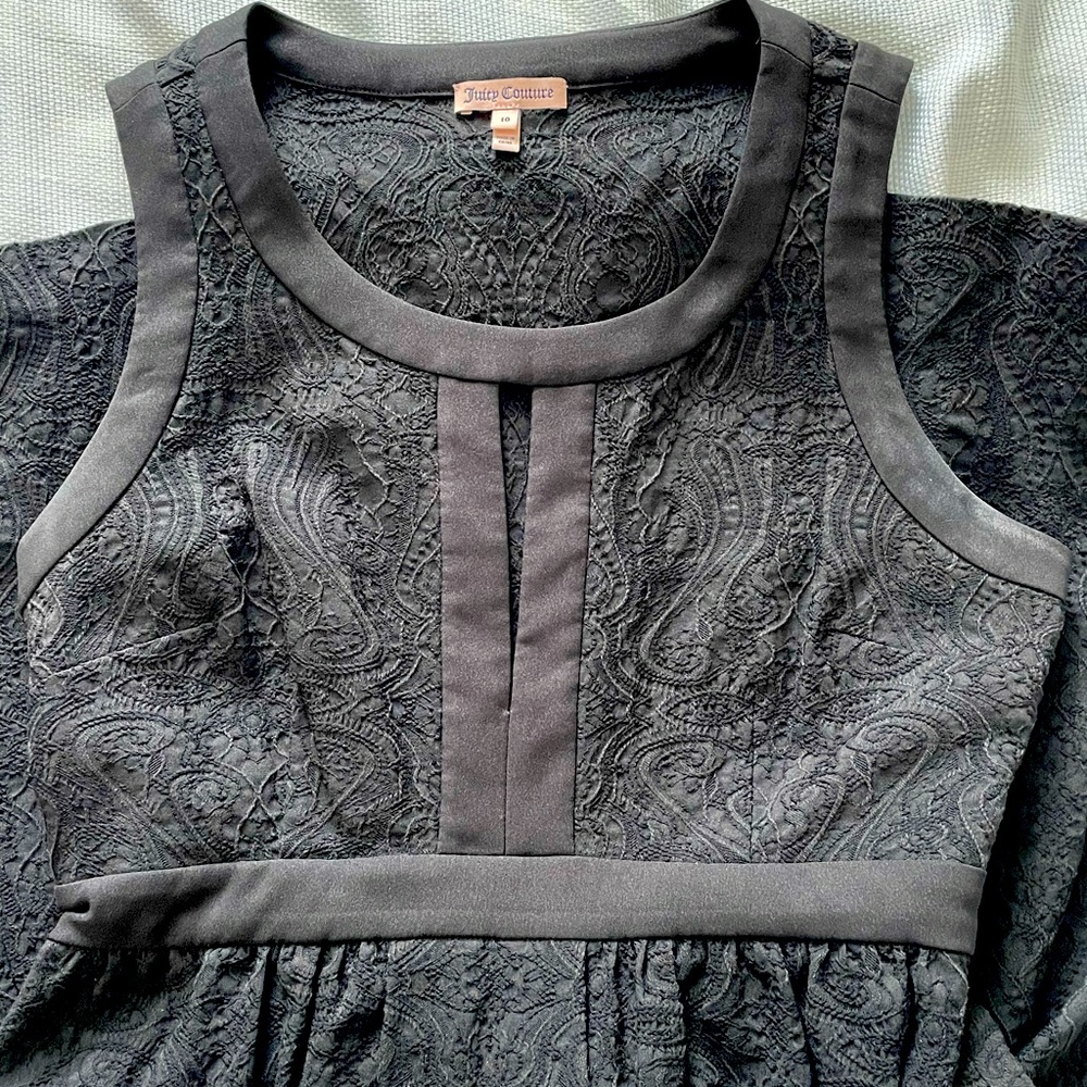 Juicy Couture black paisley dress